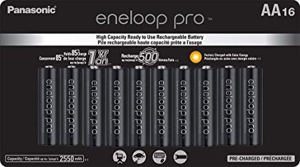Book Cover Panasonic BK-3HCCA16FA eneloop pro AA High Capacity Ni-MH Pre-Charged Rechargeable Batteries, 16 Pack