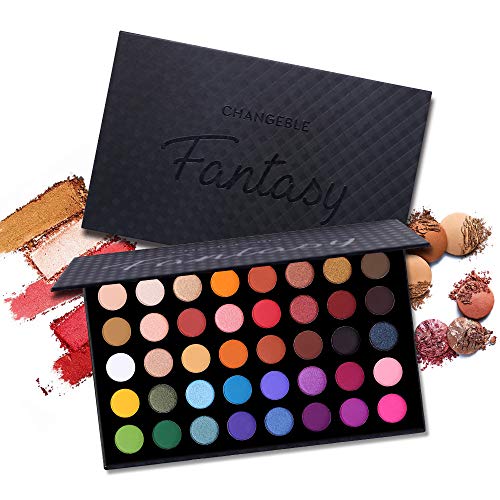 Book Cover CHANGEABLE Fantasy Eyeshadow Makeup Palette Set Professional 39 Colors Matte Shimmer Eye Shadow Pallet Natural Nude Pigmented Blendable Cosmetics