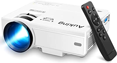 Book Cover AuKing Mini Projector 2022 Upgraded Portable Video-Projector,55000 Hours Multimedia Home Theater Movie Projector,Compatible with Full HD 1080P HDMI,VGA,USB,AV,Laptop,Smartphone