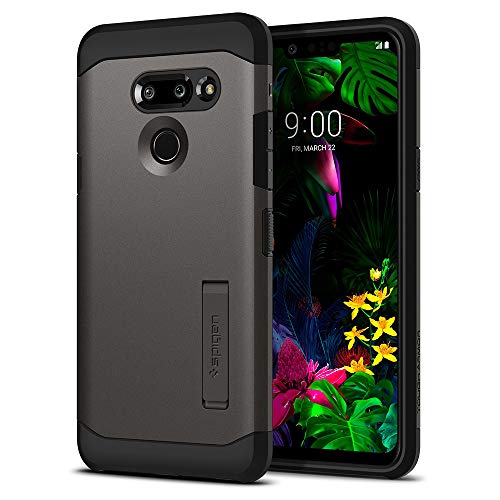Book Cover Spigen, Tough Armor, Case for LG G8 ThinQ, Dual Layer Hybrid Tuugh Protection Enhanced Kickstand Phone Cover for LG G8 ThinQ - [Gunmetal]