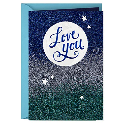 Book Cover Hallmark Love Card, Love You to The Moon (Anniversary Card or Birthday Card)