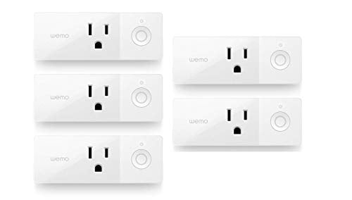 Book Cover Wemo Mini Smart Plug, Wi-Fi Enabled, Compatible with Alexa and Google Home (F7C063-RM2) (5 pack )(Renewed)