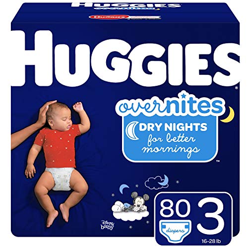 Book Cover Huggies Overnites Nighttime Diapers, Size 3, 80 Ct