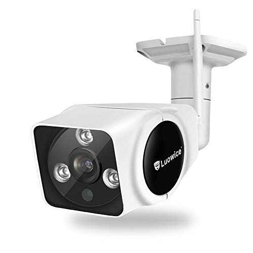 Book Cover Luowice WiFi IP Camera Outdoor 1080P Wireless Security Camera with Intercom Function HD Surveillance Camera 100ft Night Vision and Built-in 32G Micro SD Card IP66 Waterproof 1080P