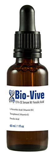 Book Cover Bio-Vive CE Serum with Ferulic Acid: L-Ascorbic Acid, Vitamin E, Hyaluronic Acid Antioxidant Serum, Even Skin Tone, Fade Dark Spots and Wrinkles,Compare to leading CE Ferulic serums (15% 1 oz)