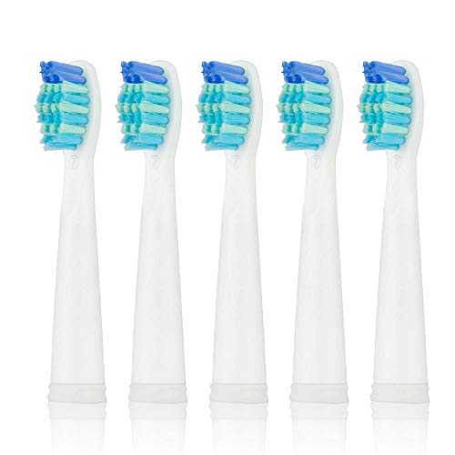 Book Cover YUNCHI Toothbrush Replacement Heads 5 Pack for Electric Toothbrush Model Y1 / 507/508 / 917/959 - White