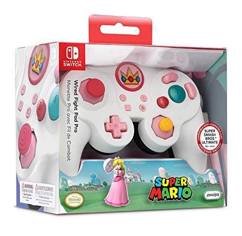 Book Cover PDP Gaming Super Mario Bros Princess Peach GameCube Wired Fight Pad Pro Controller: Princess Peach - Nintendo Switch