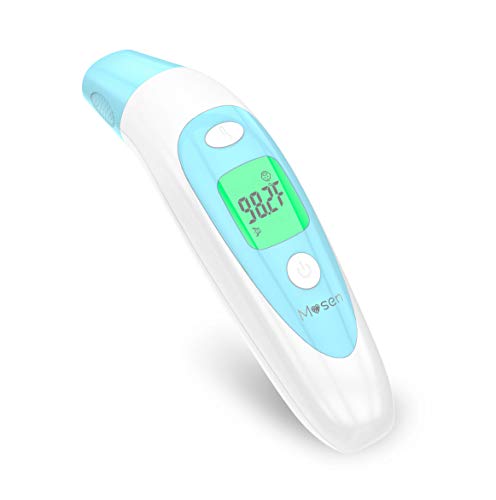 Book Cover Mosen Baby Thermometer, Thermometer for Fever Ear and Forehead, Kid and Adult Thermometer,4 Modes Digital Medical Infrared Thermometro for Body, Surface and Room