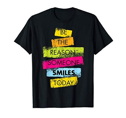Book Cover Motivation Be The Reason Someone SMILES Today Positive Gift T-Shirt