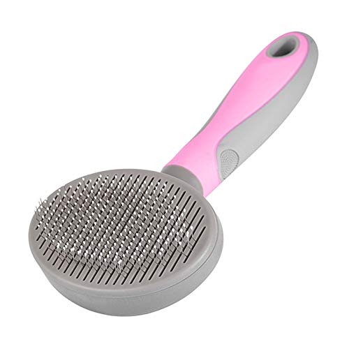 Book Cover Hesiry Cat Brush Pet Soft Brush for Shedding Removes Loose Undercoat ,Slicker Brush for Dog Massage-Self Cleaning