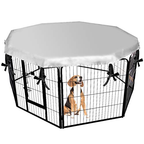 Book Cover Dog Crate Cover for Outdoor and Indoor- Double Side Waterproof Windproof Shade Kennel Cover, Fits 24