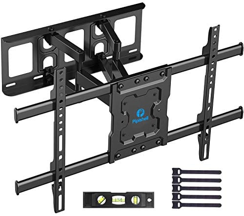 Book Cover Full Motion TV Wall Mount Bracket Dual Articulating Arms Swivels Tilts Rotation for Most 37-70 Inch LED, LCD, OLED Flat Curved TVs, Holds up to 132lbs, Max VESA 600x400mm by Pipishell