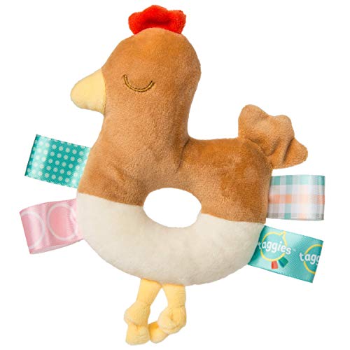 Book Cover Taggies Barnyard Friends Soft Ring Rattle, Chikki Chicken, 5-Inches