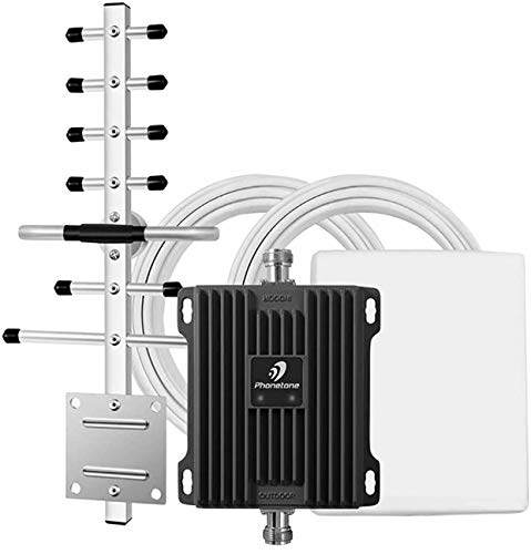 Book Cover Cell Phone Signal Booster for Home and Office Use - Band 2/5 Cellular Repeater Kit Boosts Verizon, AT&T, T-mobile GSM 3G Voice, Call and Text Up to 4,500 Sq Ft. Support Multi Devices. (850/1900MHz)