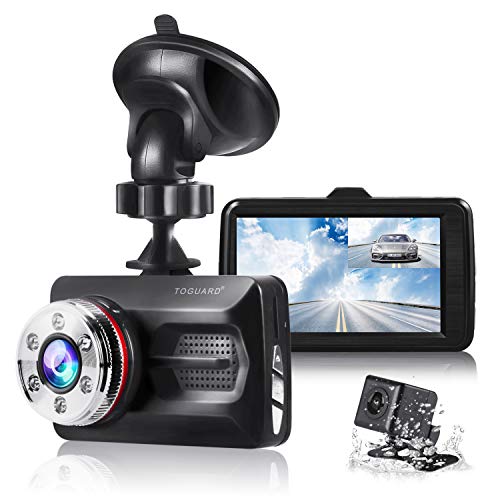 Book Cover TOGUARD Dual Dash Cam Front and Rear Night Vision 1080P Car Camera and 720P Rear View Backup Camera 170Â° Wide Angle 3.0
