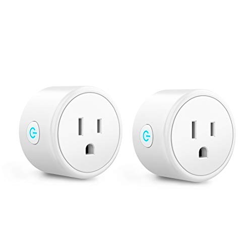 Book Cover Mini Smart Plugs - Aoycocr WiFi Outlet Compatible with Alexa, Google Home Assistant, Remote Control with Timer Function Switch,ETL/FCC/Rohs Listed Socket, White(2 Pack)