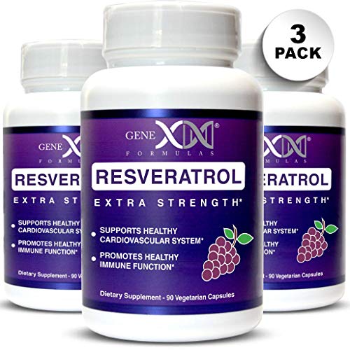 Book Cover Genex Resveratrol 1500mg 3 Pack -Max Strength - Antioxidant Supplement Extract | Trans-Resveratrol for Heart Health and Trans Resveratrol for Maximim Benefits 90-Day Supply