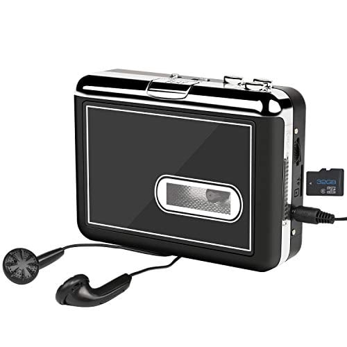 Book Cover Cassette Player, Portable Cassette to MP3 Converter and Walkman Tapes Recorder Digital Audio Music Player with Earphones, no PC Compatible, Directly Save into TF Card