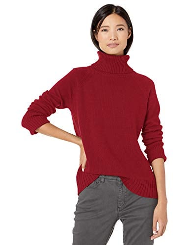 Book Cover Amazon Brand - Goodthreads Women's Wool Blend Jersey Stitch Turtleneck Sweater