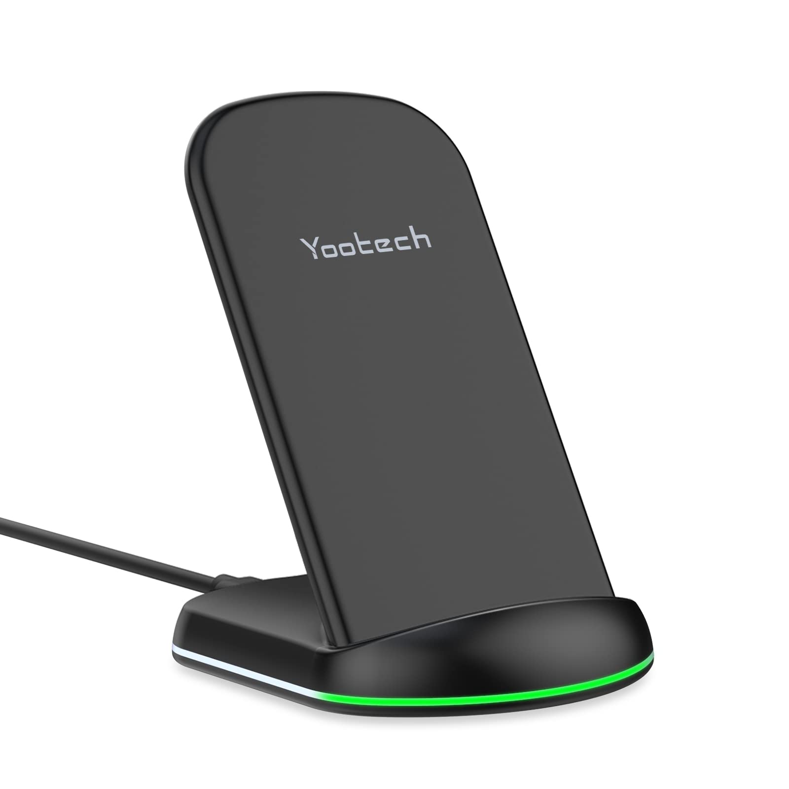 Book Cover Yootech Wireless Charger Qi-Certified 10W Max Wireless Charging Stand, Compatible with iPhone 11/11 Pro/11 Pro Max/Xs MAX/XR/XS/X/8, Galaxy Note 10/Note 10 Plus/S10/S10 Plus/S10E/S9(No AC Adapter)