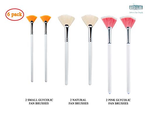 Book Cover essenavita fan mask brush set of 6 pieces mask application fan brush glycolic fan brush boar head fan brush