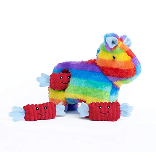 Book Cover ZippyPaws - Zippy Burrow Interactive Squeaky Hide and Seek Plush Dog Toy - Piñata
