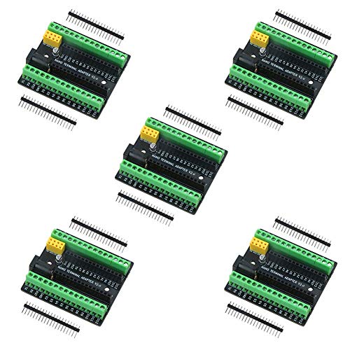 Book Cover Emakefun Nano Terminal Expansion Adapter Board for Arduino Nano V3.0 AVR ATMEGA328P with NRF2401+ Expansion Interface, DC Power Supply Interface (5PCS)