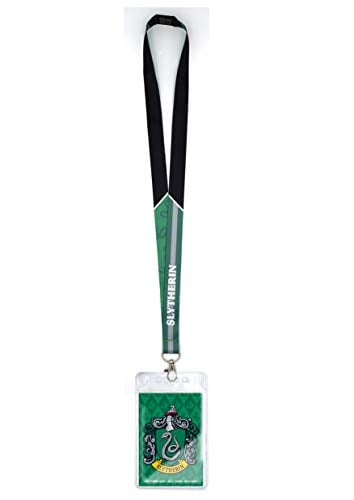 Book Cover Harry Potter Unisex-Adult's Slytherin Lanyard Novelty, Green, One Size