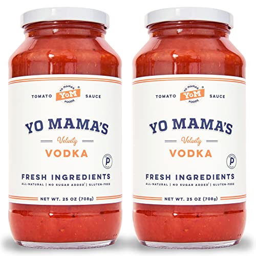 Book Cover Yo Mamaâ€™s Foods Keto Vodka Pasta Sauce - No Sugar Added, Low Carb, Low Sodium, Gluten Free, Paleo Friendly, and Made with Whole, Non-GMO Tomatoes|1.56 Pound (Pack of 2)