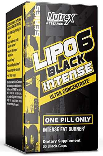 Book Cover Nutrex Research Lipo6 Black Intense Ultra Concentrate Thermogenic Fat Burner | Weight Loss Supplement | 60 Diet Pills