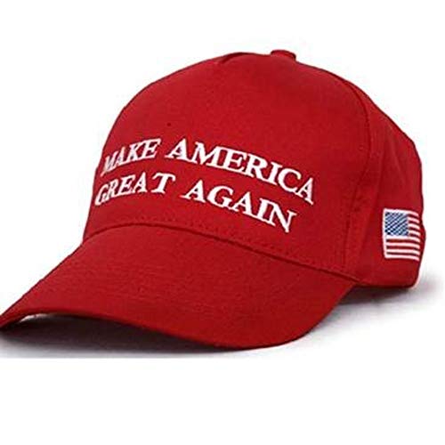 Book Cover Make America Great Again Hat MAGA Donald Trump Slogan with USA Flag Cap Adjustable Baseball Hat Red