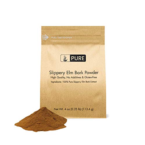 Book Cover Slippery Elm Bark Extract Powder (4 oz), Highest Concentration (10:1), 100% Pure & All-Natural, Vegan, Gluten-Free Throat & Indigestion Relief*