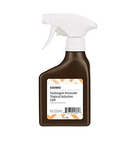 Book Cover Amazon Brand - Solimo Hydrogen Peroxide Topical Solution USP Spray Bottle, 10 Fl. Oz