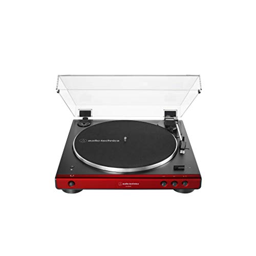 Book Cover Audio-Technica AT-LP60XBT-RD Fully Automatic Belt-Drive Stereo Turntable, Red/Black