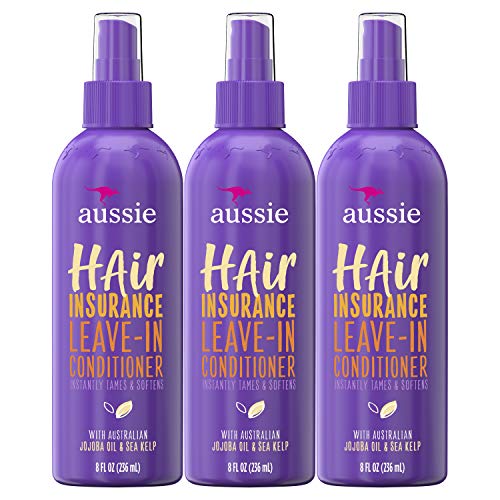 Book Cover Aussie Leave In Conditioner Spray, with Jojoba & Sea Kelp, Hair Insurance, 8 fl oz, Triple Pack