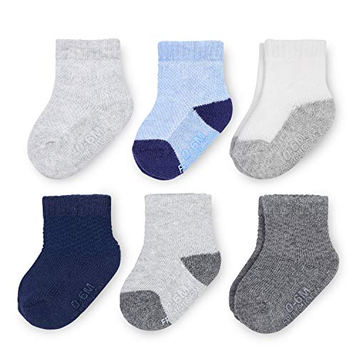 Book Cover Fruit of the Loom Baby 6-Pack All Weather Crew-Length Socks, Mesh & Thermal Stretch - Unisex, Girls, Boys