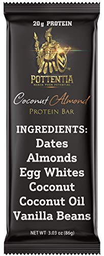 Book Cover Pottentia Grass Fed Whey Protein Bar Coconut Date-Coconut Almond