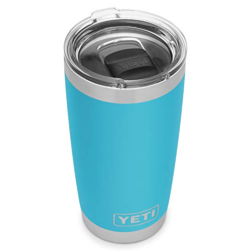 Book Cover YETI Rambler 20 oz Tumbler, Stainless Steel, Vacuum Insulated with MagSlider Lid, Reef Blue