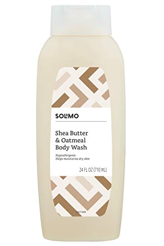 Book Cover Amazon Brand - Solimo Shea Butter and Oatmeal Body Wash, 24 fl oz (Pack of 1)