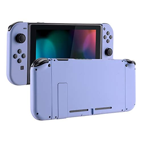Book Cover eXtremeRate Soft Touch Grip Back Plate for Nintendo Switch Console, NS Joycon Handheld Controller Housing with Full Set Buttons, DIY Replacement Shell for Nintendo Switch - Light Violet
