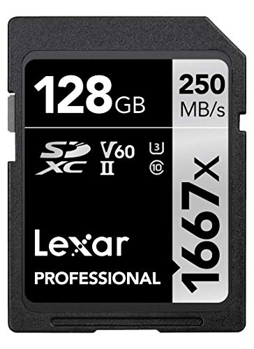 Book Cover Lexar Professional 1667x 128GB SDXC UHS-II/U3 Card (LSD128CBNA1667)