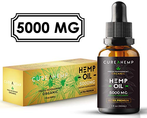 Book Cover Pure Hemp Oil Extract for Pain Relief, Anxiety and Sleep Support - 5000MG Full Spectrum Raw and Organic Blend (1M Spply, 1 Fl Oz)