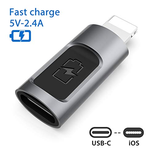 Book Cover CONMDEX iOS Phone Xs to USB C Adapter 5V 2.4A PD Fast Charge Type C to Phone XS Max Converter Charger Compatible with Phone Xs 8 8 Plus 7 7 Plus 6 7s Plus SE Connect MacBook
