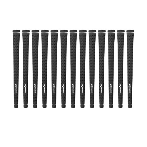 Book Cover Karma Velour Ribbed Golf Grips (13 Pack), Reminder Grip for Improved Alignment and Proper Hand Placement
