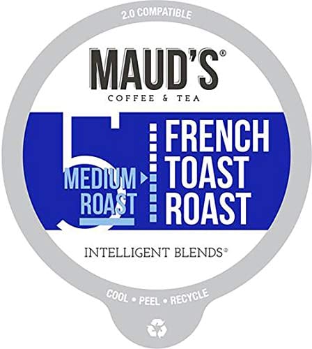 Book Cover Maud's French Toast Flavored Coffee (French Toast Roast), 60ct. Recyclable Single Serve Coffee Pods – Richly Satisfying Arabica Beans California Roasted, K-Cup Compatible Including 2.0