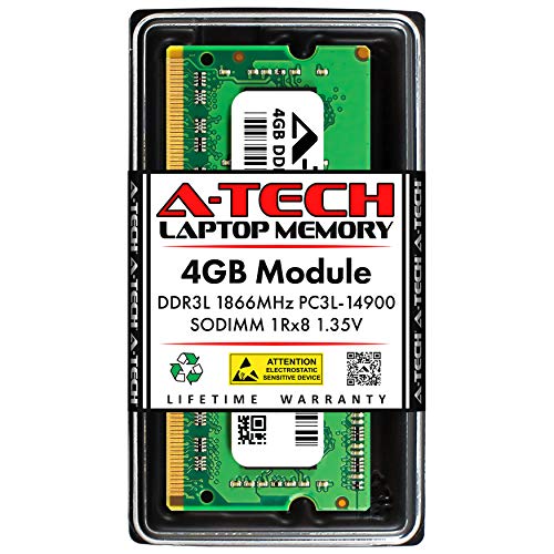 Book Cover A-Tech 4GB Module for Synology DiskStation DS218+ DS718+ DS918+ NAS Servers - DDR3/DDR3L 1866Mhz PC3L-14900 1.35v SODIMM Memory Ram (Equivalent to Synology D3NS1866L-4G)