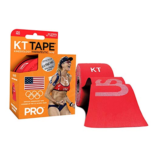 Book Cover KT Tape Pro Synthetic Kinesiology Sports Tape, USA Red - Precut