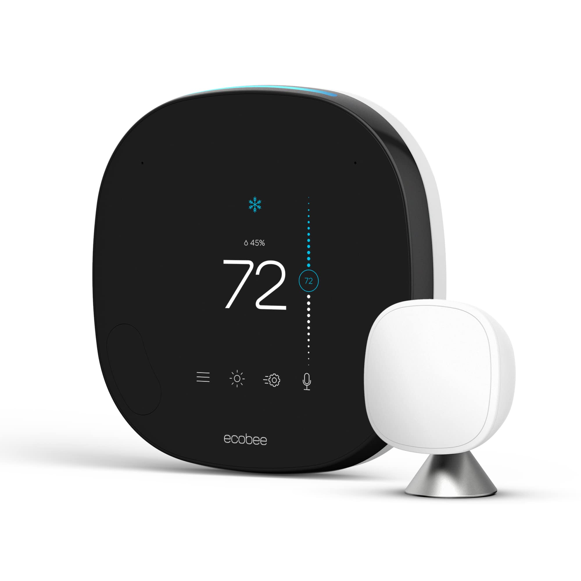 Book Cover ecobee SmartThermostat with Voice Control - Programmable Wifi Thermostat - Works with Siri, Alexa, Google Assistant - Smart Thermostat for Home
