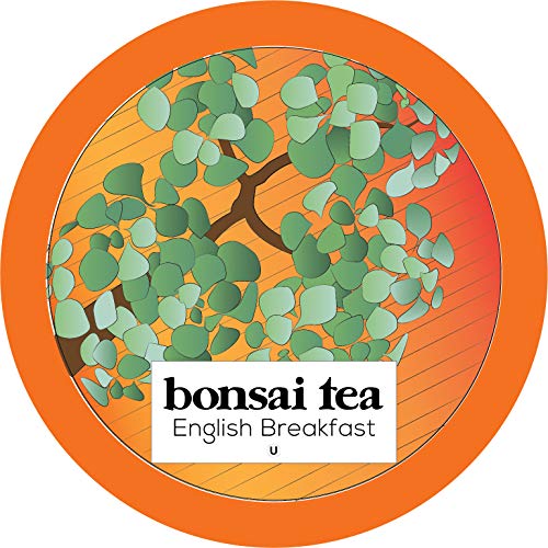Book Cover Bonsai Tea Co. English Breakfast, Compatible with K Cup Brewers Including 2.0, 100 Count