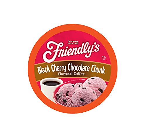 Book Cover Friendly's Flavored Ice Cream Coffee Pods, Compatible with Keurig K Cup Brewers (Black Cherry Chocolate Chunk, 40 Count)